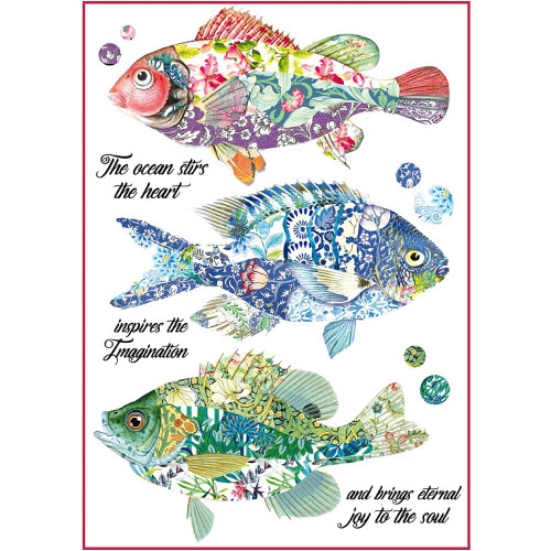 Stamperia - Fantasy Fish - Decoupage Rice Paper 8.25 x 11.5
