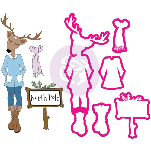 Prima Julie Nutting - Christmas Stamp & Dies Rudi - Reindeer