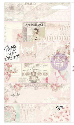 Prima - Love Story - 12 sheets (2 each of 6 designs) Double sided 12x12 Paper w/Foil Accents