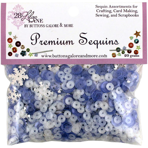 28 Lilac Lane Premium Sequins - Snowflake