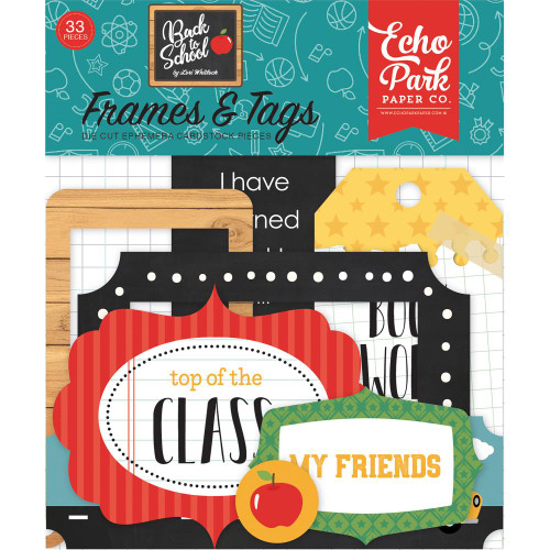 Echo Park Back To School - Frames & Tags Cardstock Die-Cuts