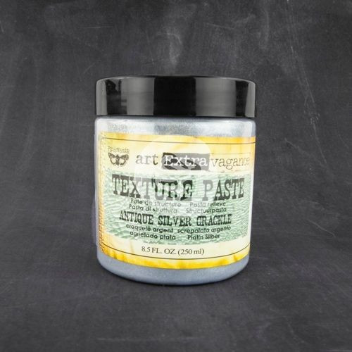 Finnabair Art Extravagance Texture Paste Antique Silver Crackle 8.5 oz