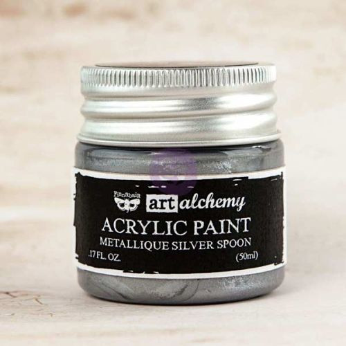 Prima Finnabair Acrylic Paint Metallique Silver Spoon