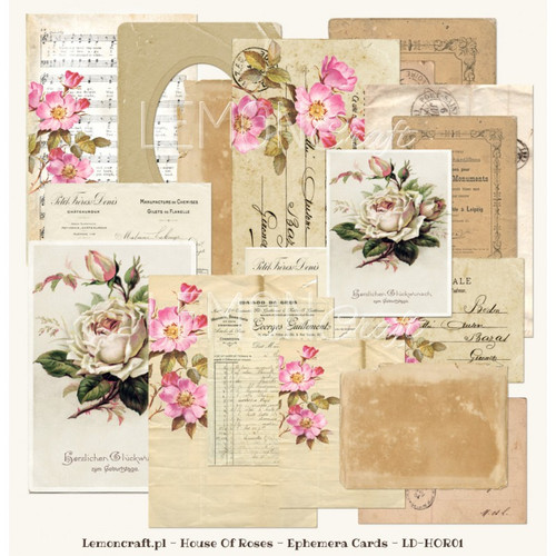 LemonCraft - House of Roses - Ephemera Cards