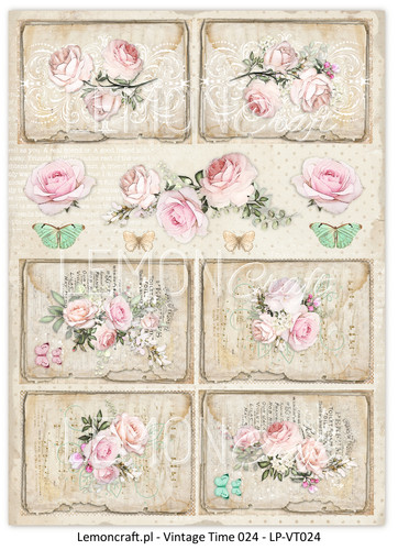 LemonCraft - Yesterday - Decorative Paper - Cut-A-Part Tags and Images - Vintage Time 024