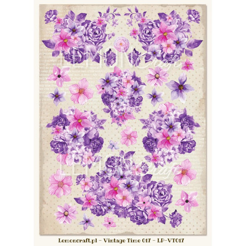 LemonCraft - Violet Silence - Decorative paper - Cut-apart Icons & Images - Vintage Time 017