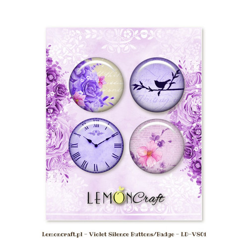 LemonCraft - Violet Silence - Flair Embellishments self-adhesive decorative buttons