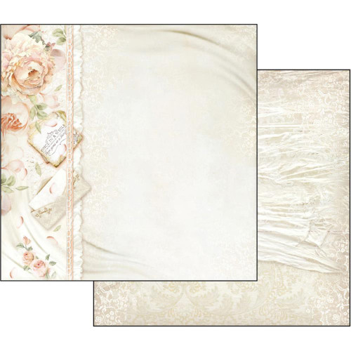 Stamperia - Ceremony - Double sided 12x12 Paper - Peony & Letters