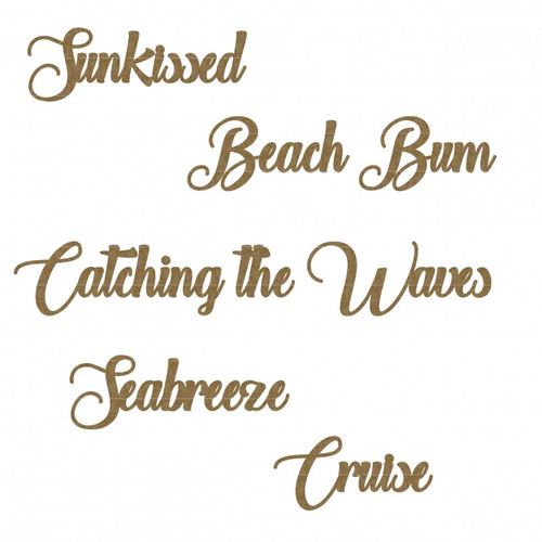 Creative Embellishments - Chipboard - Beach Word Set 2