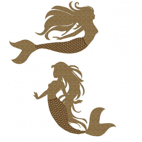 Creative Embellishments - Chipboard - Mermaid Pair