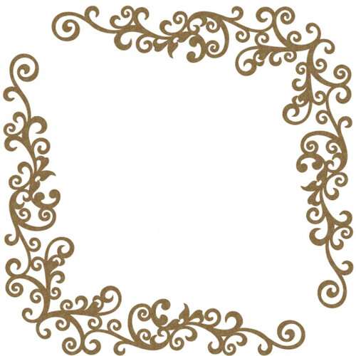 Creative Embellishments - Chipboard - Large Flourish Corner 3