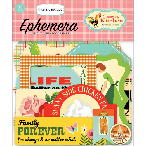 Carta Bella - Icons Ephemera Die Cut Cardstock Pieces - Country Kitchen