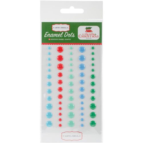 Carta Bella - Adhesive Enamel Dots - 60/Pkg - A Very Merry Christmas