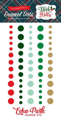 Echo Park - Adhesive Enamel Dots - 60/Pkg - Deck the Halls