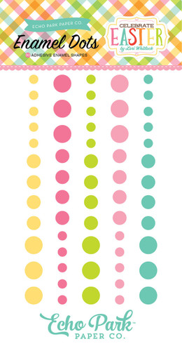 Echo Park - Adhesive Enamel Dots - 60/Pkg - Celebrate Easter