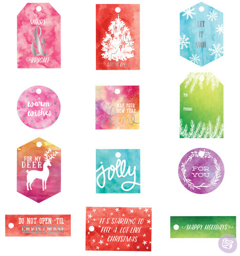 Prima Frank Garcia - Sweet Peppermint - Watercolor Resist Tags