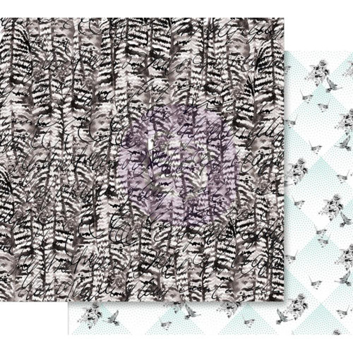 Prima - Flirty Fleur - Birds Of A Feather Double sided 12x12 Paper w/Foil Accents