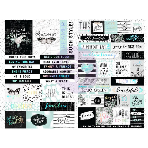 Prima - Flirty Fleur - Words & Quotes W/Foil Accents Stickers