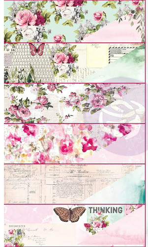 Prima - Misty Rose - 12 sheets Double sided 12x12 Paper w/Foil Accents