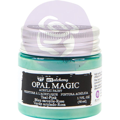 Prima Finnabair Art Alchemy Opal Magic Acrylic Paint - Teal Pink