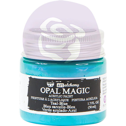 Prima Finnabair Art Alchemy Opal Magic Acrylic Paint - Teal Blue