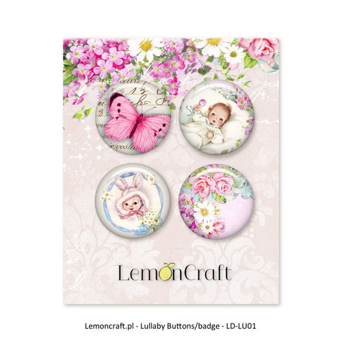 Lemon Craft - Lullaby Girl - Flair Embellishments self-adhesive decorative buttons