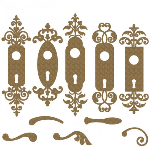 Creative Embellishments - Chipboard - Door Knobs