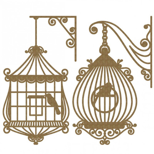 Creative Embellishments - Chipboard - Bird Cage Set 3