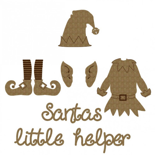 Creative Embellishments - Chipboard - Santa's Helper Set