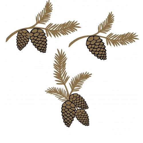 Creative Embellishments - Chipboard - Pine Cone Clusters
