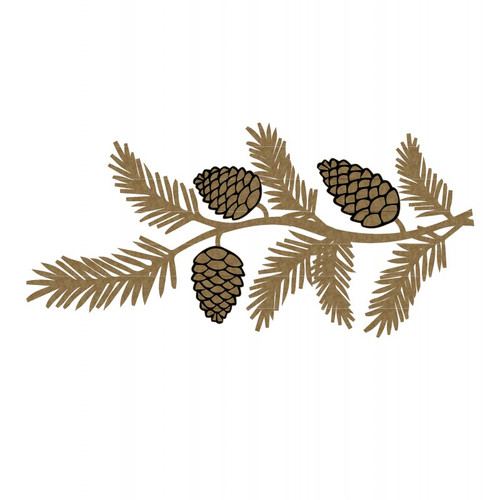 Creative Embellishments - Chipboard - Pine Cone Branch