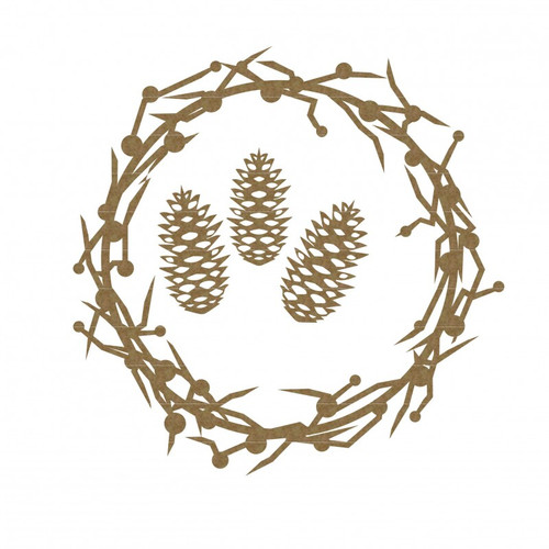 Creative Embellishments - Chipboard - Berry Wreath Frame