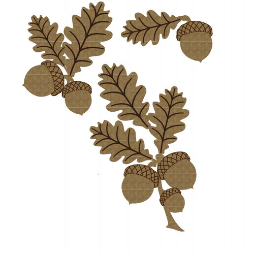 Creative Embellishments - Chipboard - Acorn Clusters