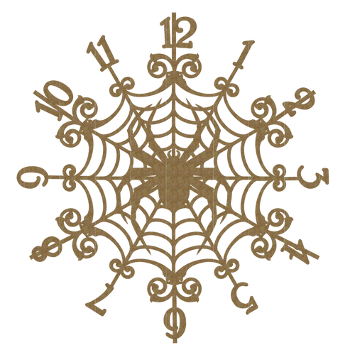 Creative Embellishments - Chipboard - Spider Web Clock 2