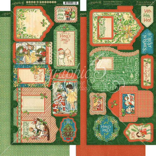 Graphic 45 - Christmas Magic - Tags and Pockets - 6x12/2Pkg