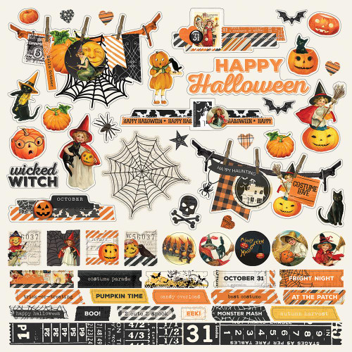 Simple Stories - Simple Vintage Halloween - Cardstock Border StickerSheet - 12"X12"