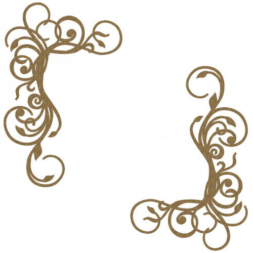 Creative Embellishments - Chipboard - Flourish Corner 4