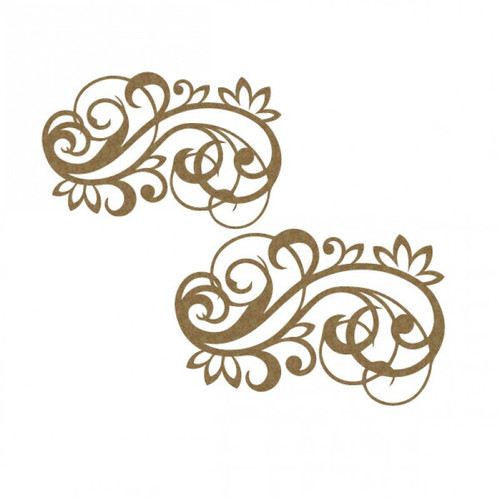 Creative Embellishments - Chipboard - Flourish Set 2