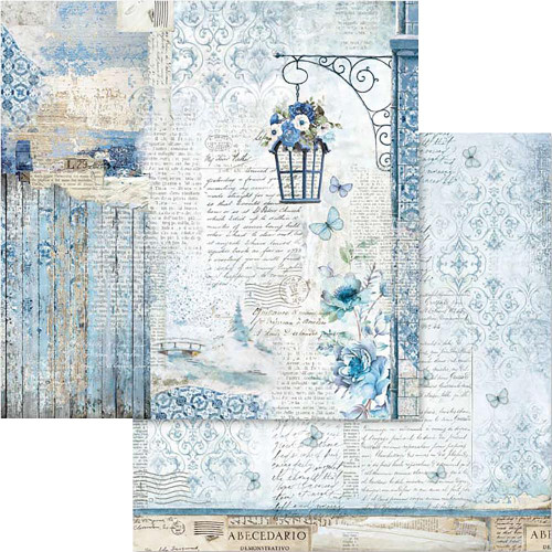 Stamperia - Double sided 12x12 Paper - Blue Land Lamp