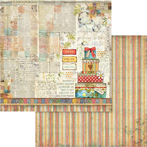 Stamperia - Double sided 12x12 Paper - Patchwork Gift