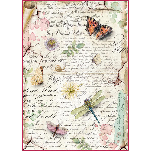 Stamperia - Dragonflies & Butterflies - Decoupage Rice Paper 8.25 x 11.5