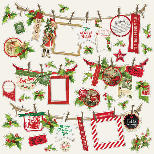 Simple Stories - Banners Stickers 12"X12" - Simple Vintage Christmas