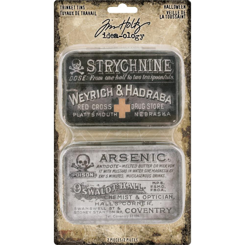 Tim Holtz - Idea-Ology Metal Trinket Tins 2/Pkg