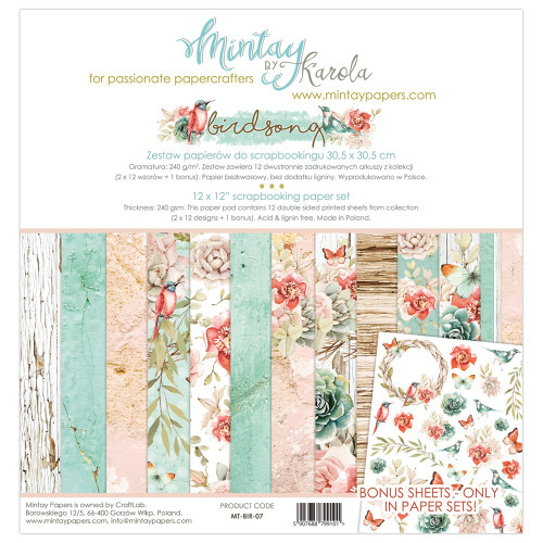 Mintay - Birdsong - Collection Pack - 12x12