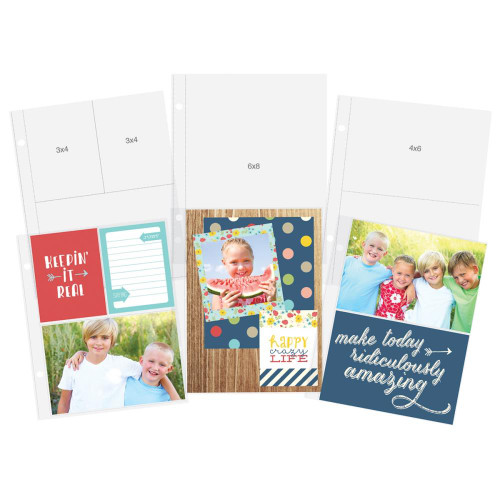 Simple stories - Sn@p! Pocket Pages For 6"X8" Binders 12/Pkg