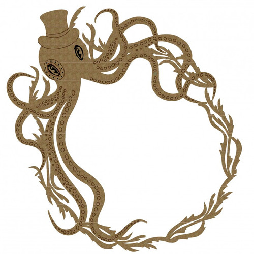 Creative Embellishments - Chipboard - Steampunk Octopus Frame