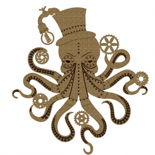 Creative Embellishments - Chipboard - Steampunk Octopus