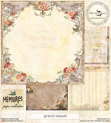 Blue Fern Studios - Memories 12x12 dbl sided paper - Grand Sequel