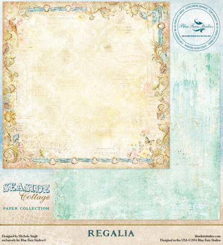 Blue Fern Studio - Seaside Cottage 12x12 dbl sided paper - Regalia