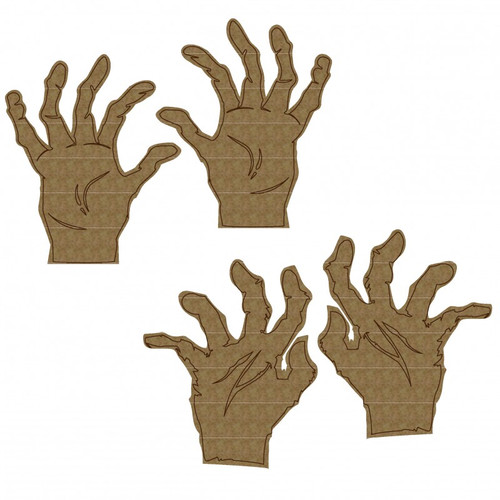 Creative Embellishments - Chipboard - Zombie Hand Set